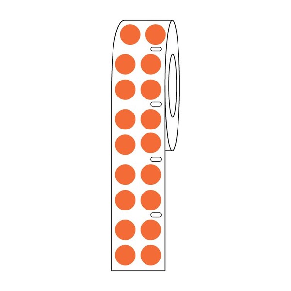 Globe Scientific Label Roll, Cryo, Direct Thermal, 9.5mm Dots, for 1.5mL Tubes, Red, 4000PK LTC-95R - main